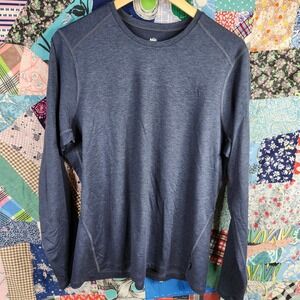 REI Co-op Long‎ Sleeve Base Layer Top Athletic Shirt Heathered Blue 1XL